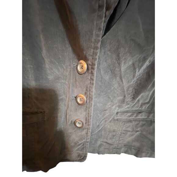 Lane Bryant Gray Corduroy Blazer Jacket Size 18 Button-Down Womens Professional - Picture 3 of 4